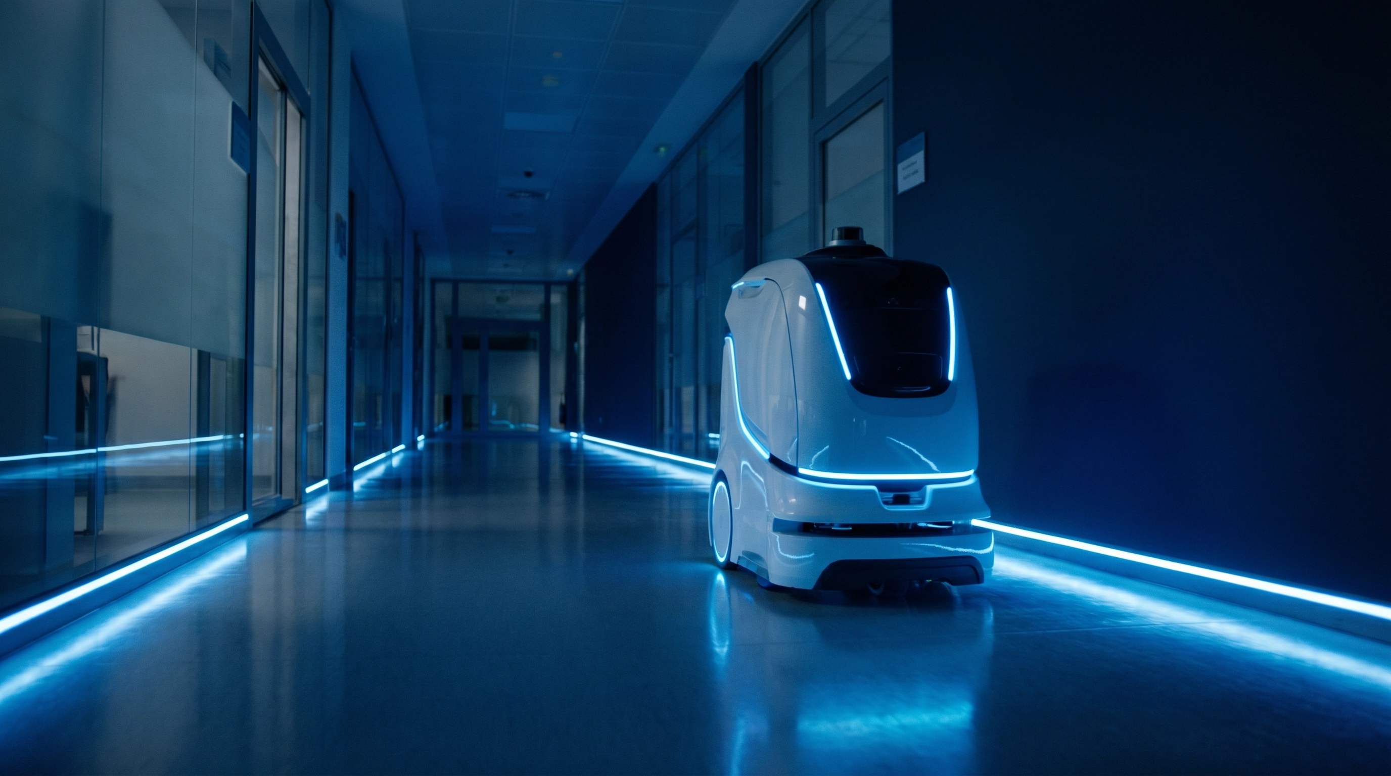 Autonomous robot in corridor