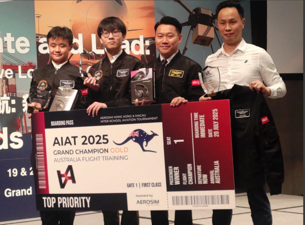 Champions in the Aerosim Inter-school Aviation Tournament AIAT 2025