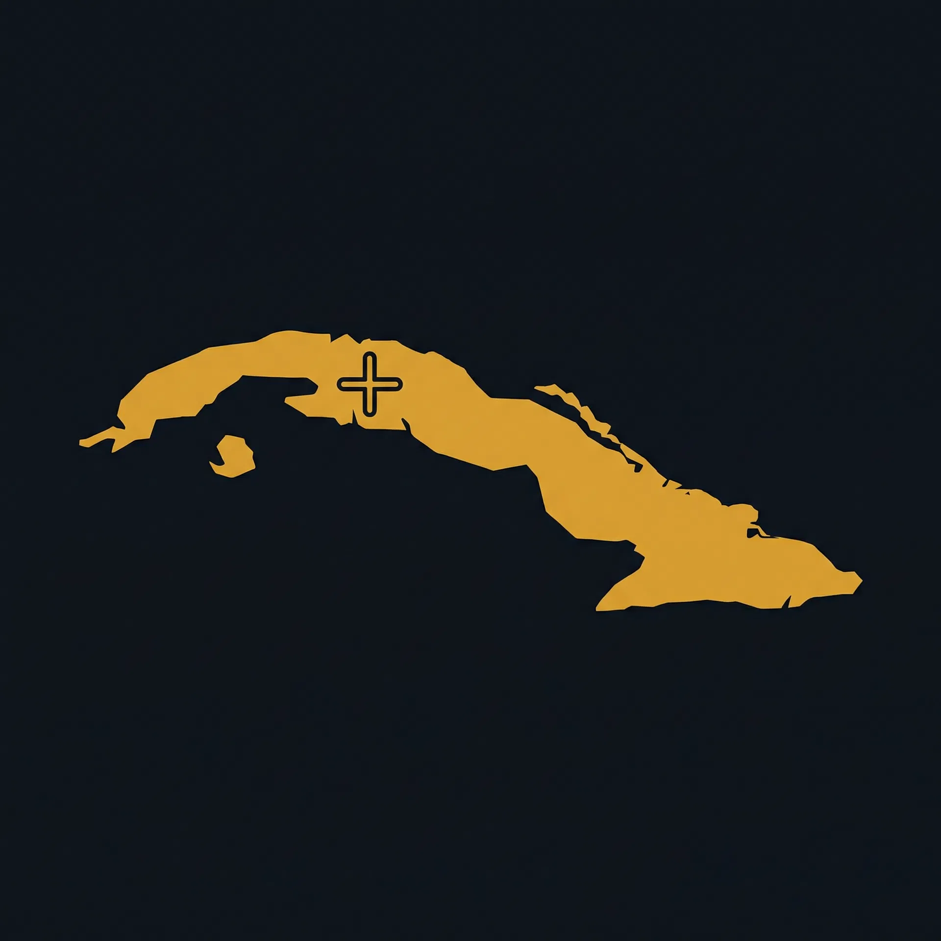 Cuba map with Matanzas marked