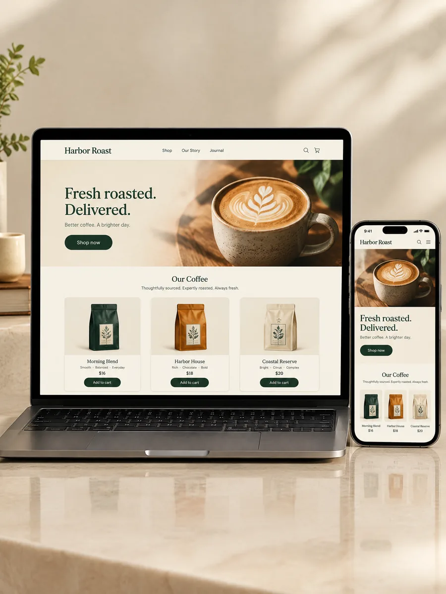Original example business website