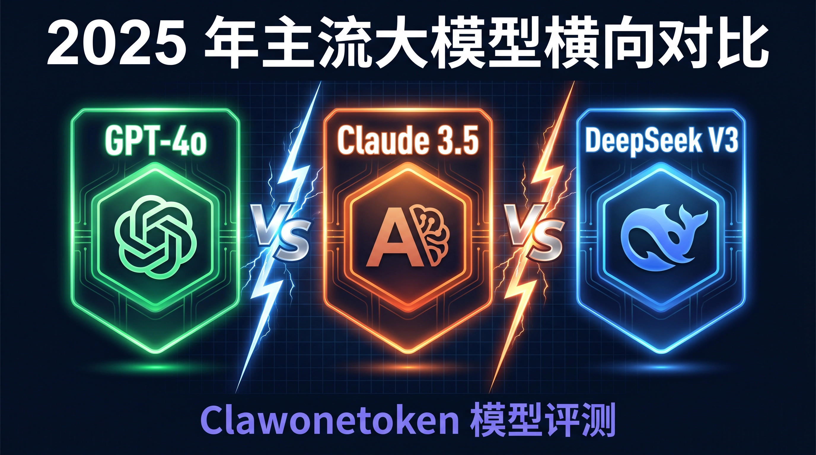 GPT-4o vs Claude 3.5 vs DeepSeek V3：2025 年主流大模型横向对比