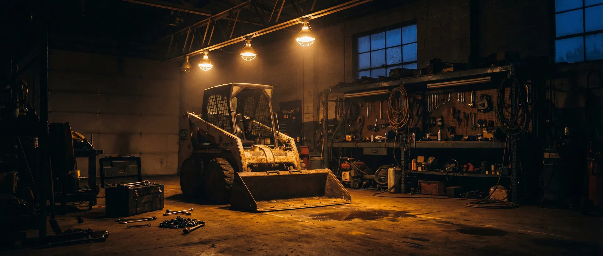 Construction equipment workshop