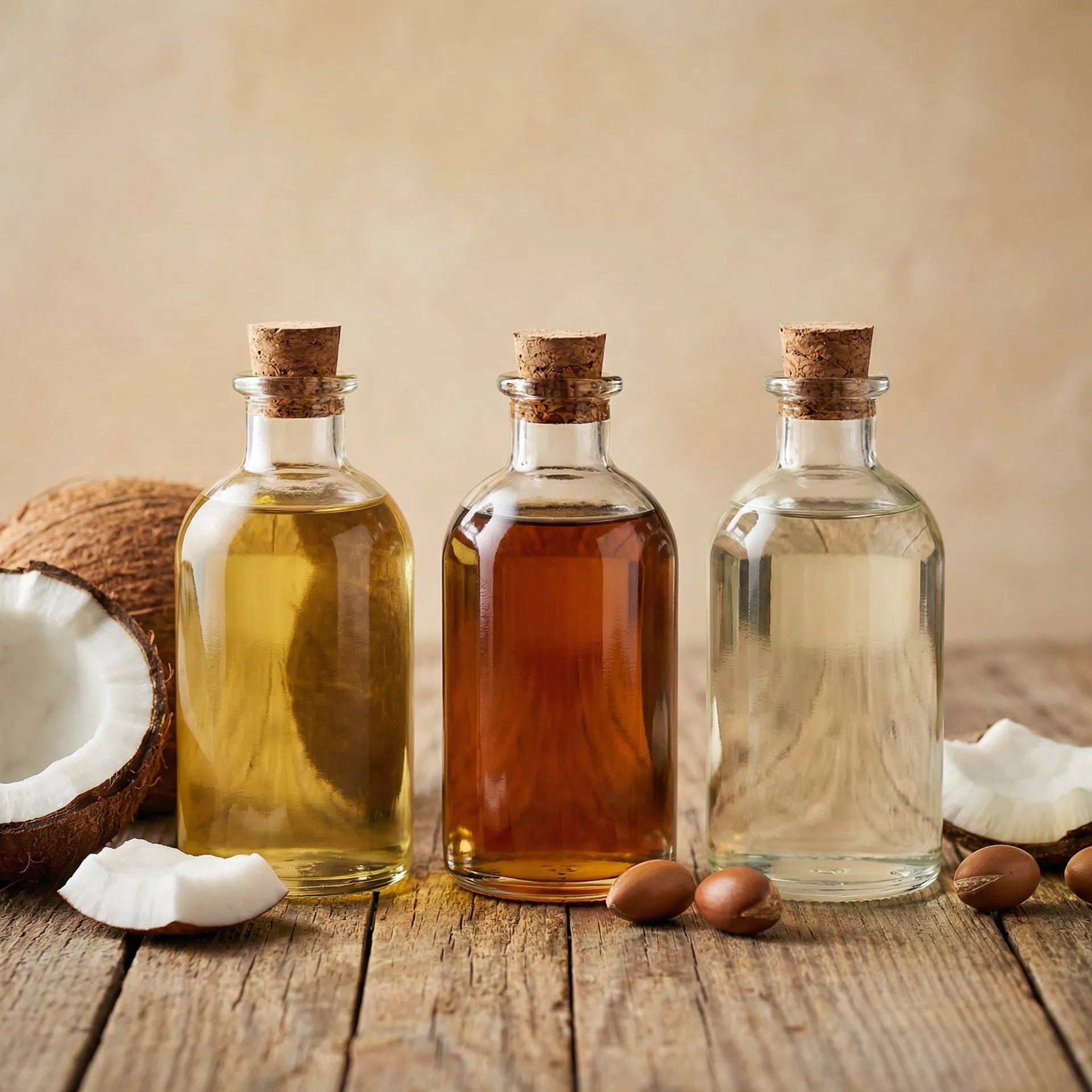 Cold Pressed Carrier Oils (Coconut, Argan, Jojoba)