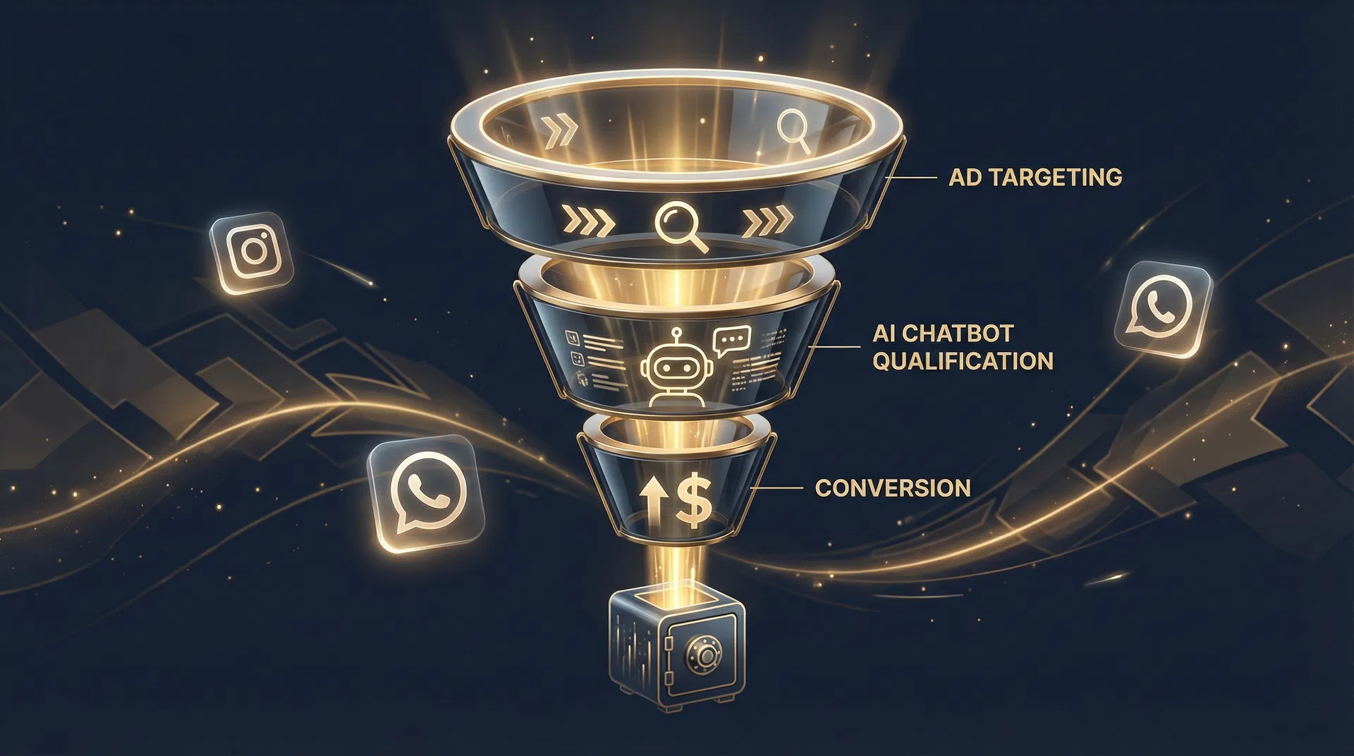 Embudo de conversión con IA y Meta Ads