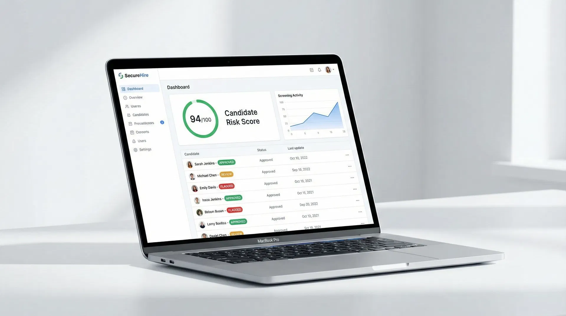 VerifAI AI Background Screening Dashboard