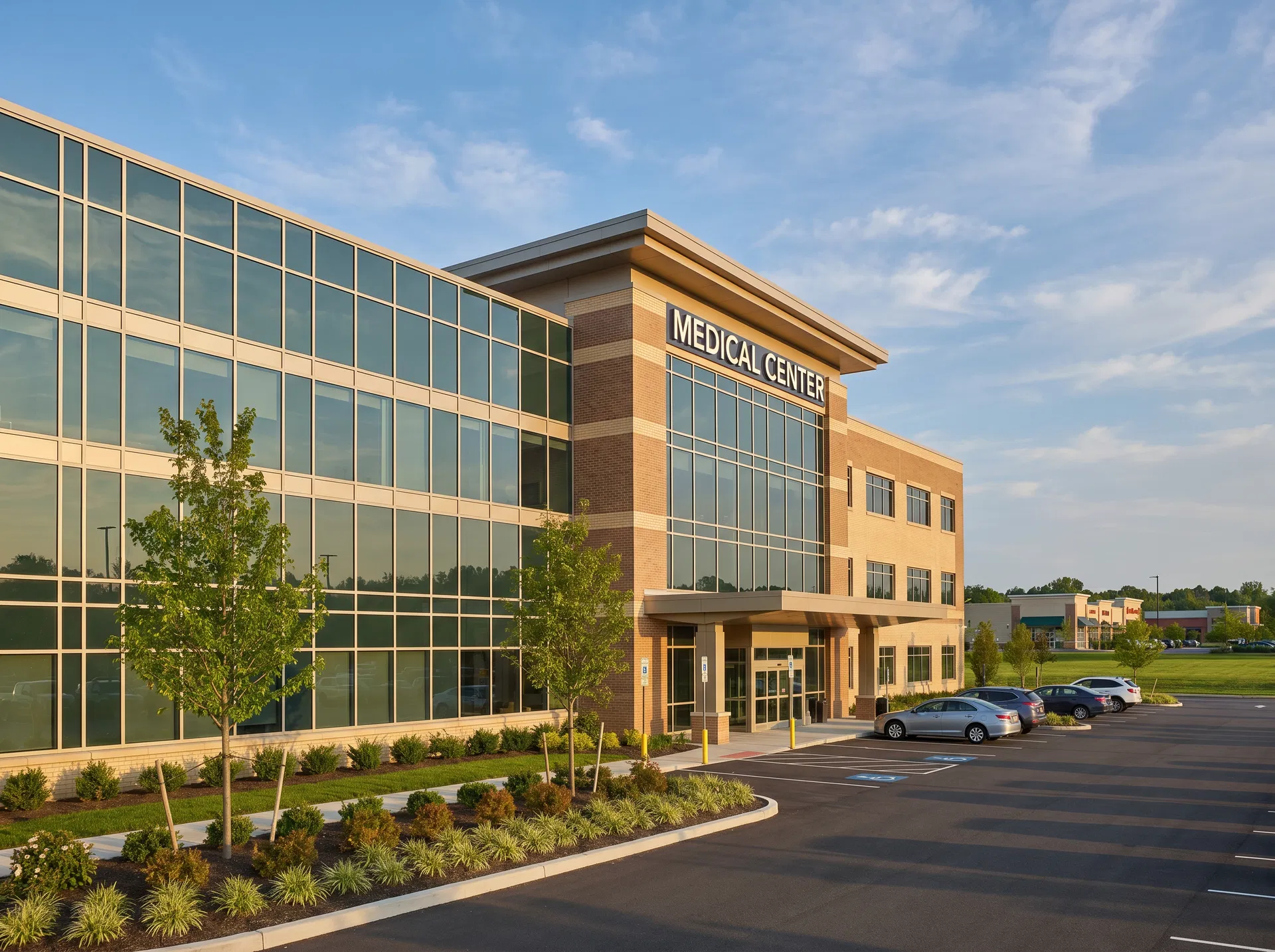 Modern medical office building exterior