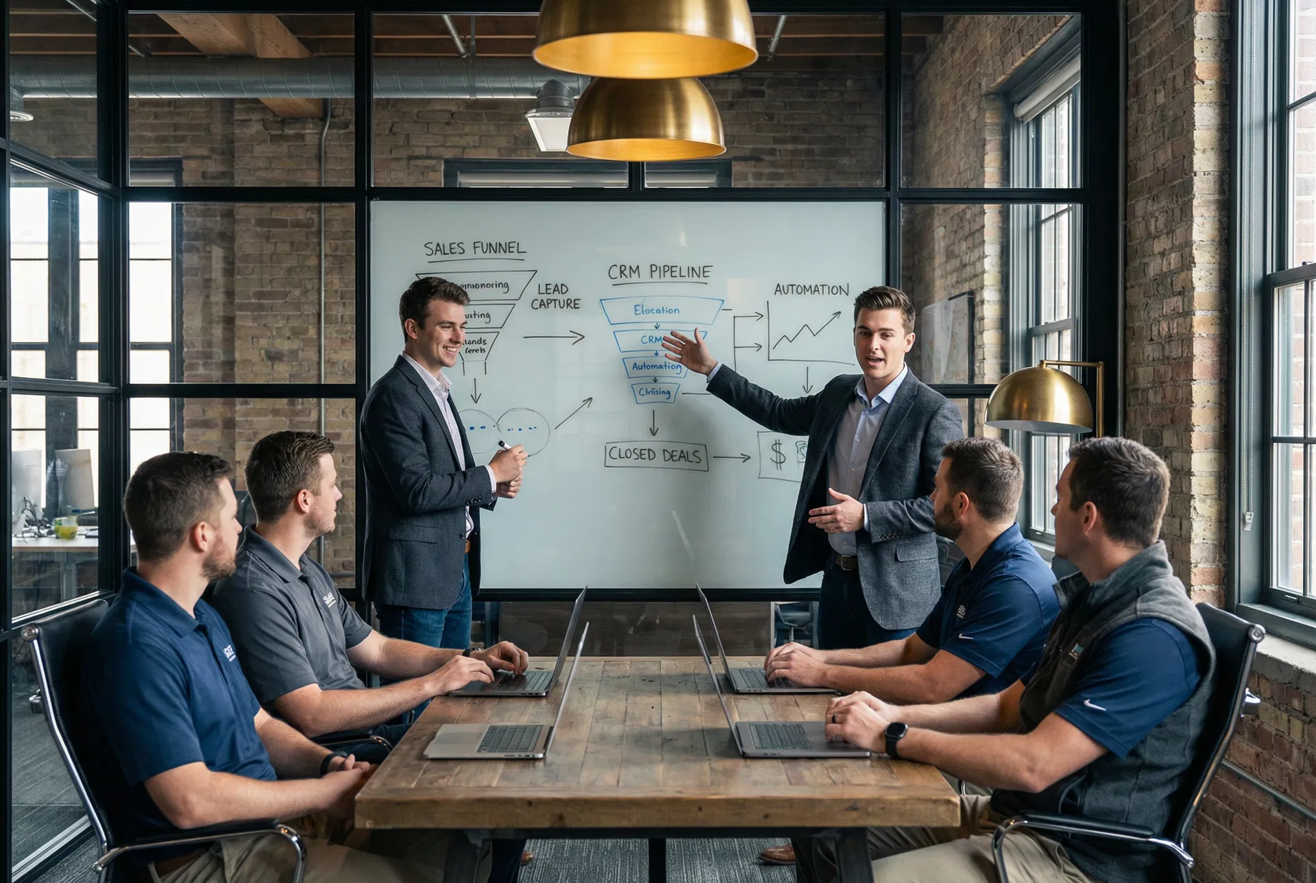 In the field with a client