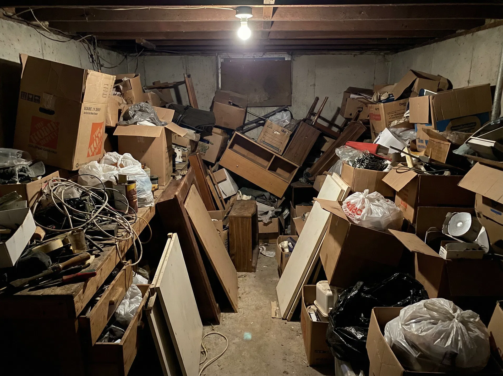 Before: Basement Declutter - CLE Junk Removal Cleveland OH