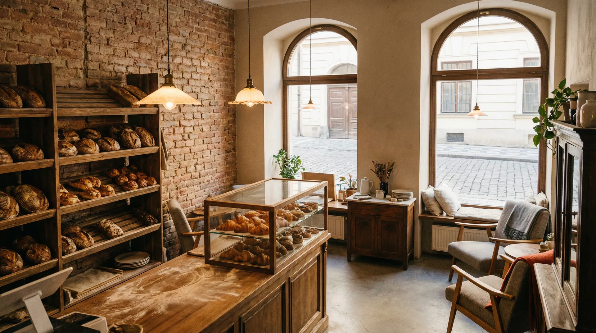 Interiér naší pekárny v Praze