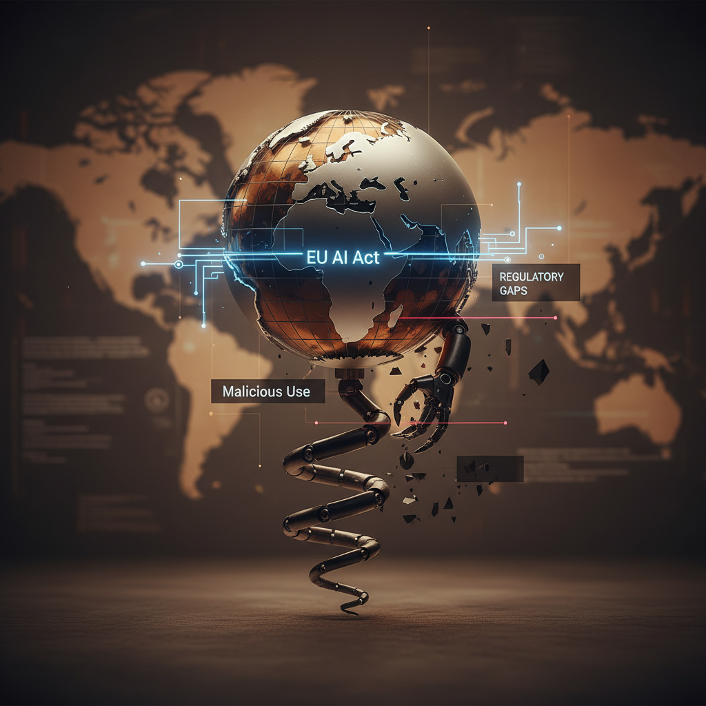EU AI Act's Global Reach: Malicious Use & Regulatory Gaps