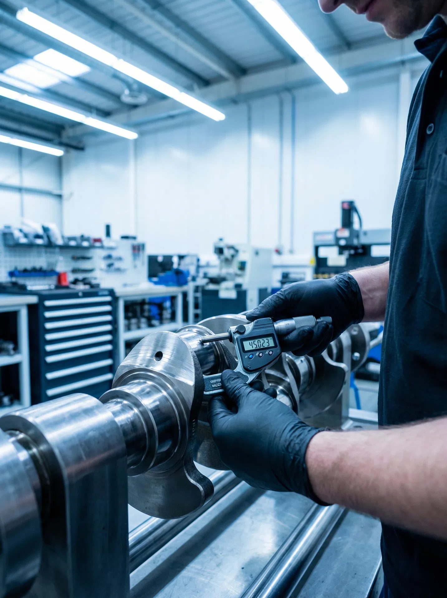 Metrologia de peça de motor — TORQ Automotiva