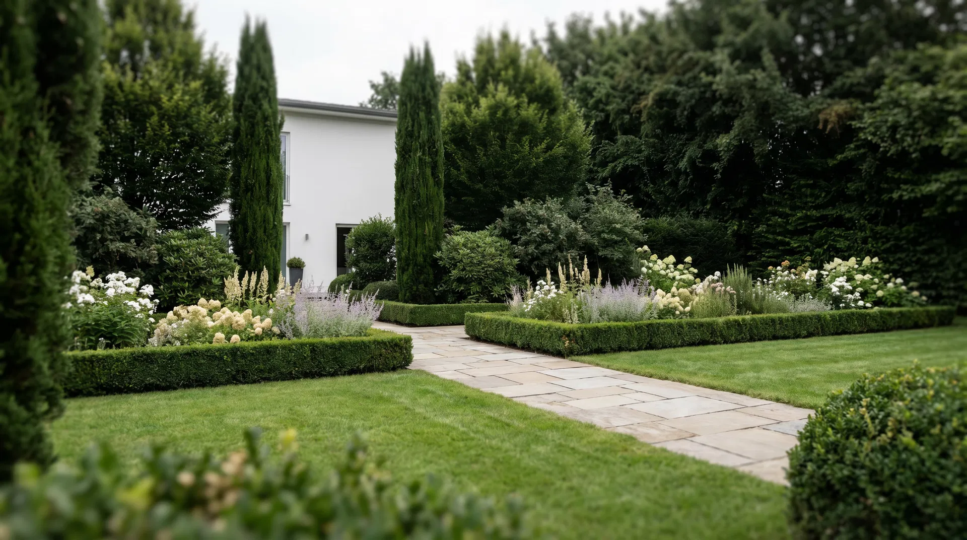 Professionell gestalteter Garten