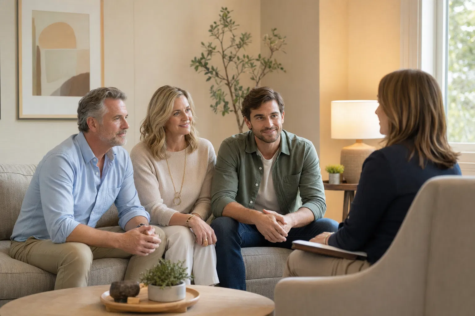 Family therapy session at Mountainside NYC