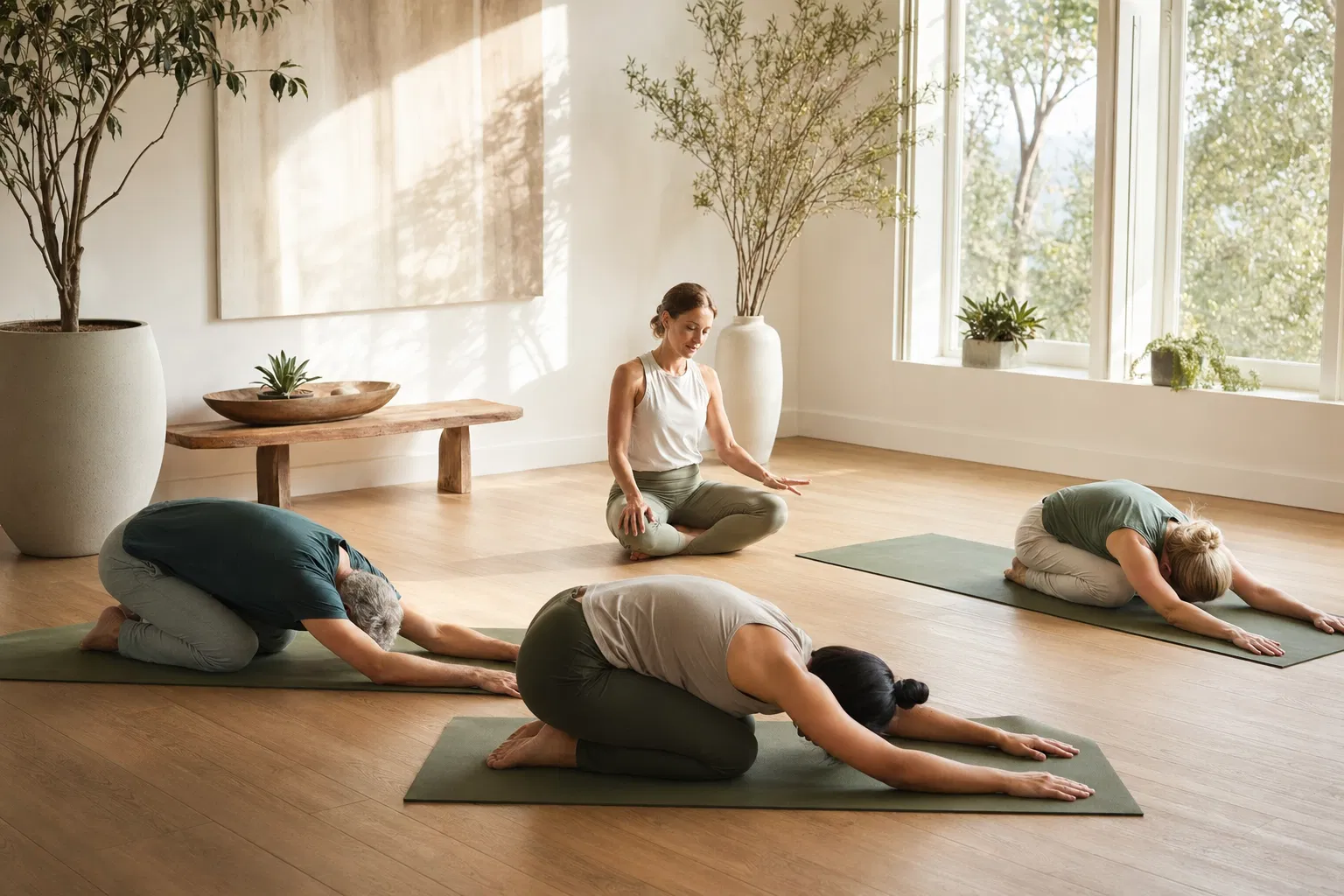 Integrative wellness yoga session at Mountainside NYC
