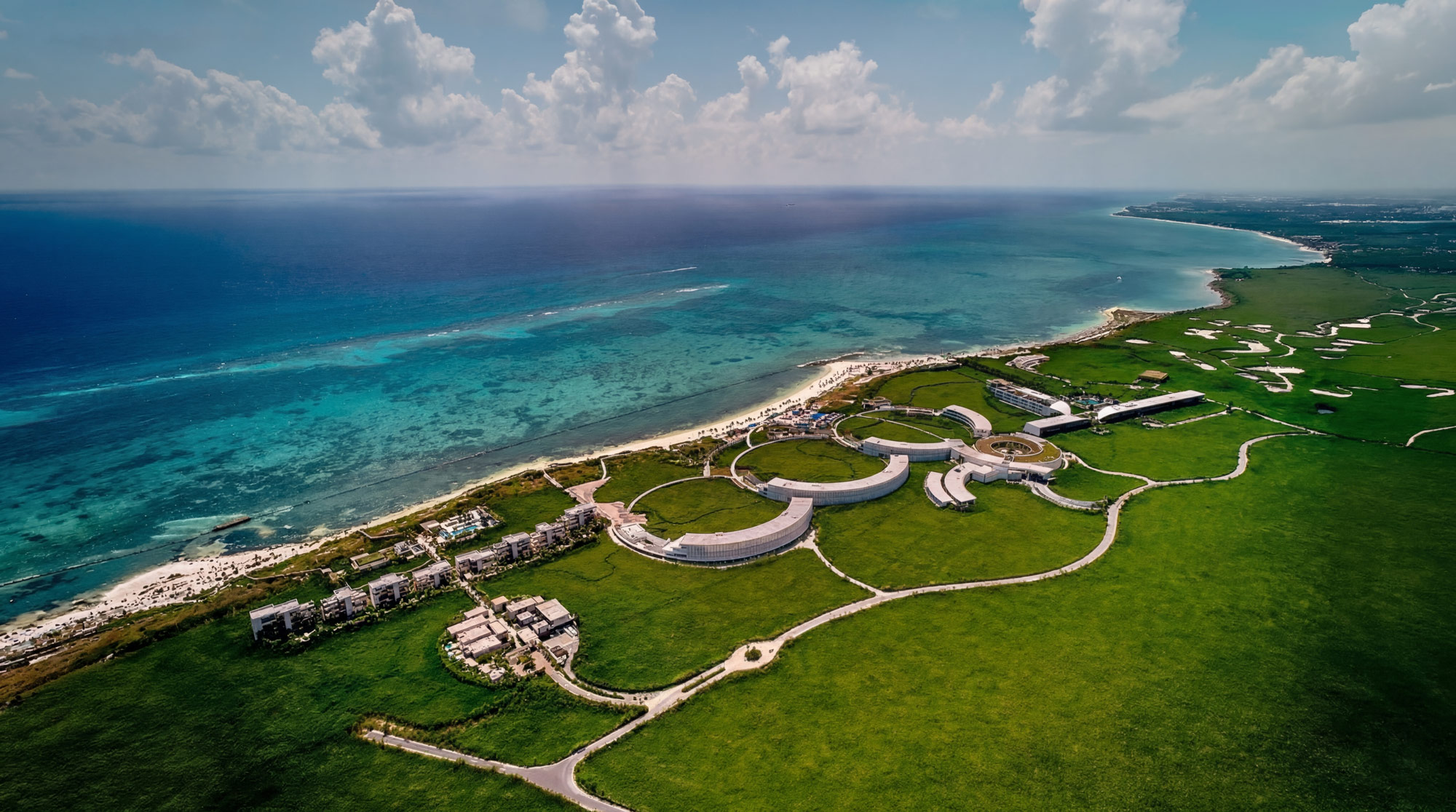 Aerial view of Kanai's protected mangrove and jungle reserve