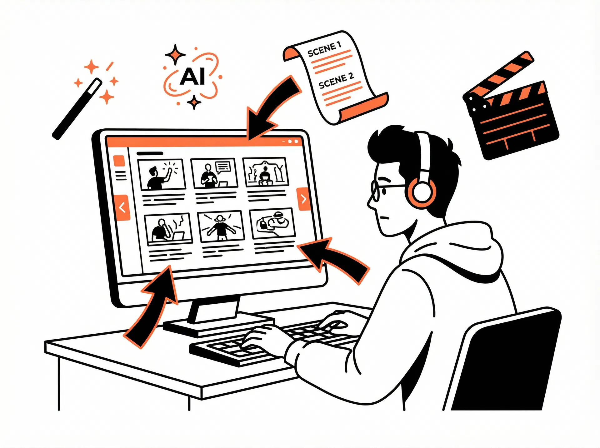 AI 腳本生成插圖