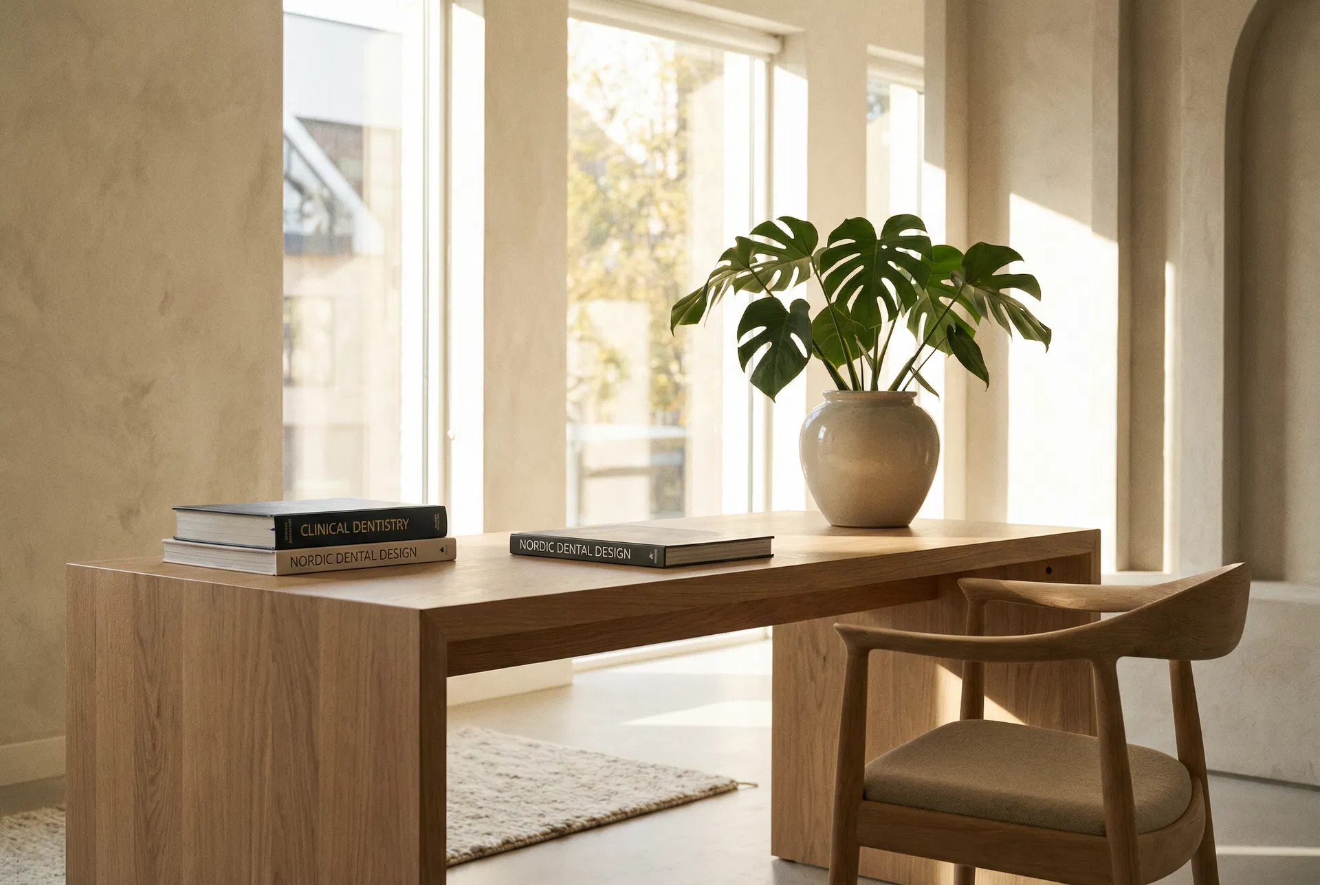 Modern dental consultation space with natural light