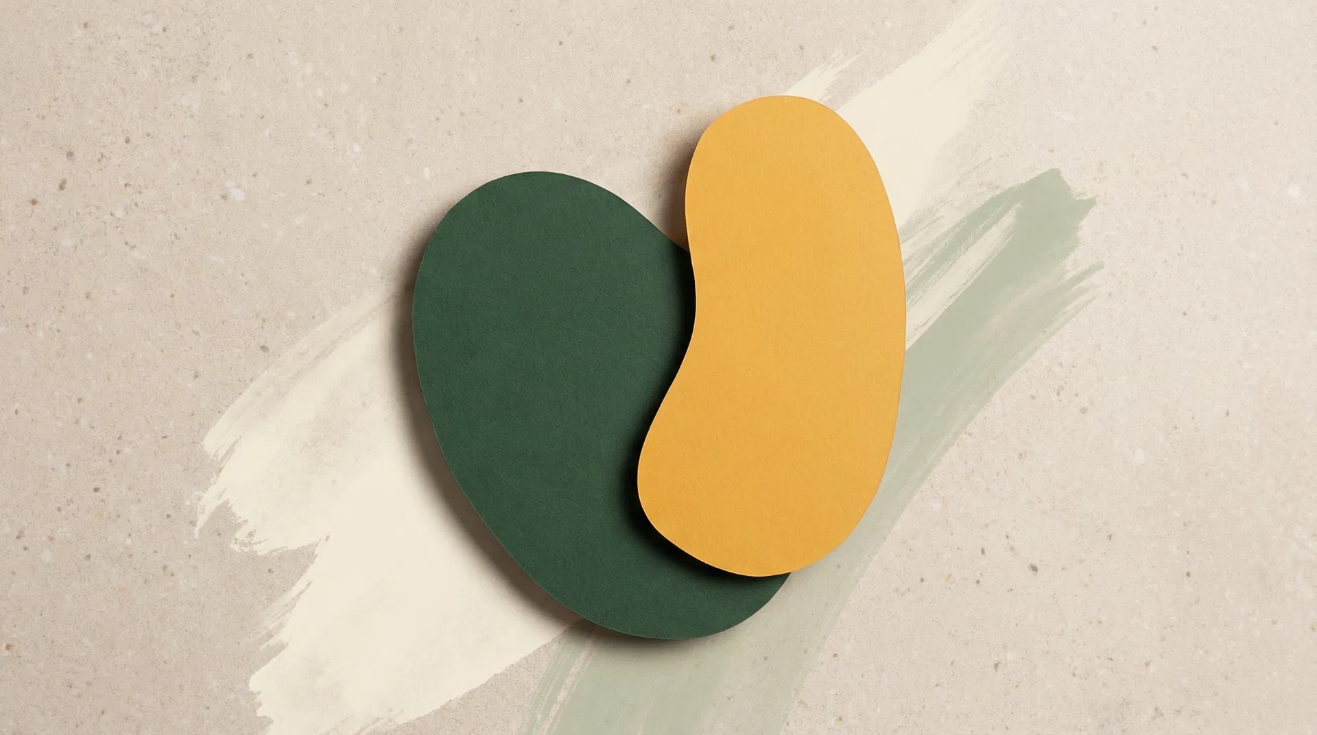 Two overlapping organic shapes symbolizing two perspectives