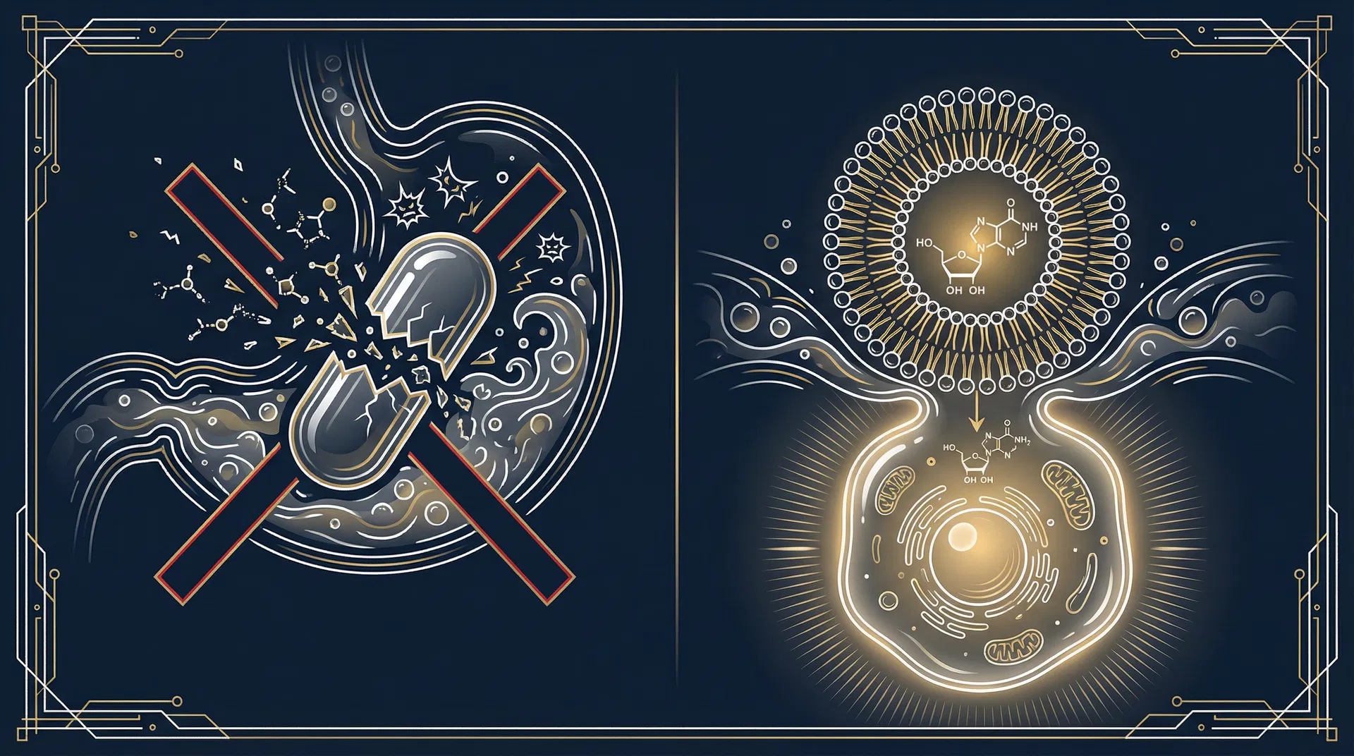 Liposomal delivery mechanism illustration