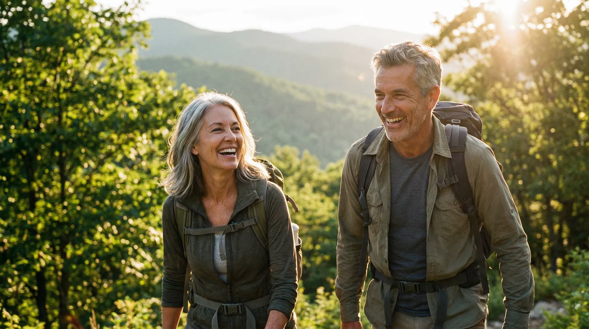 Active couple enjoying life with vitality