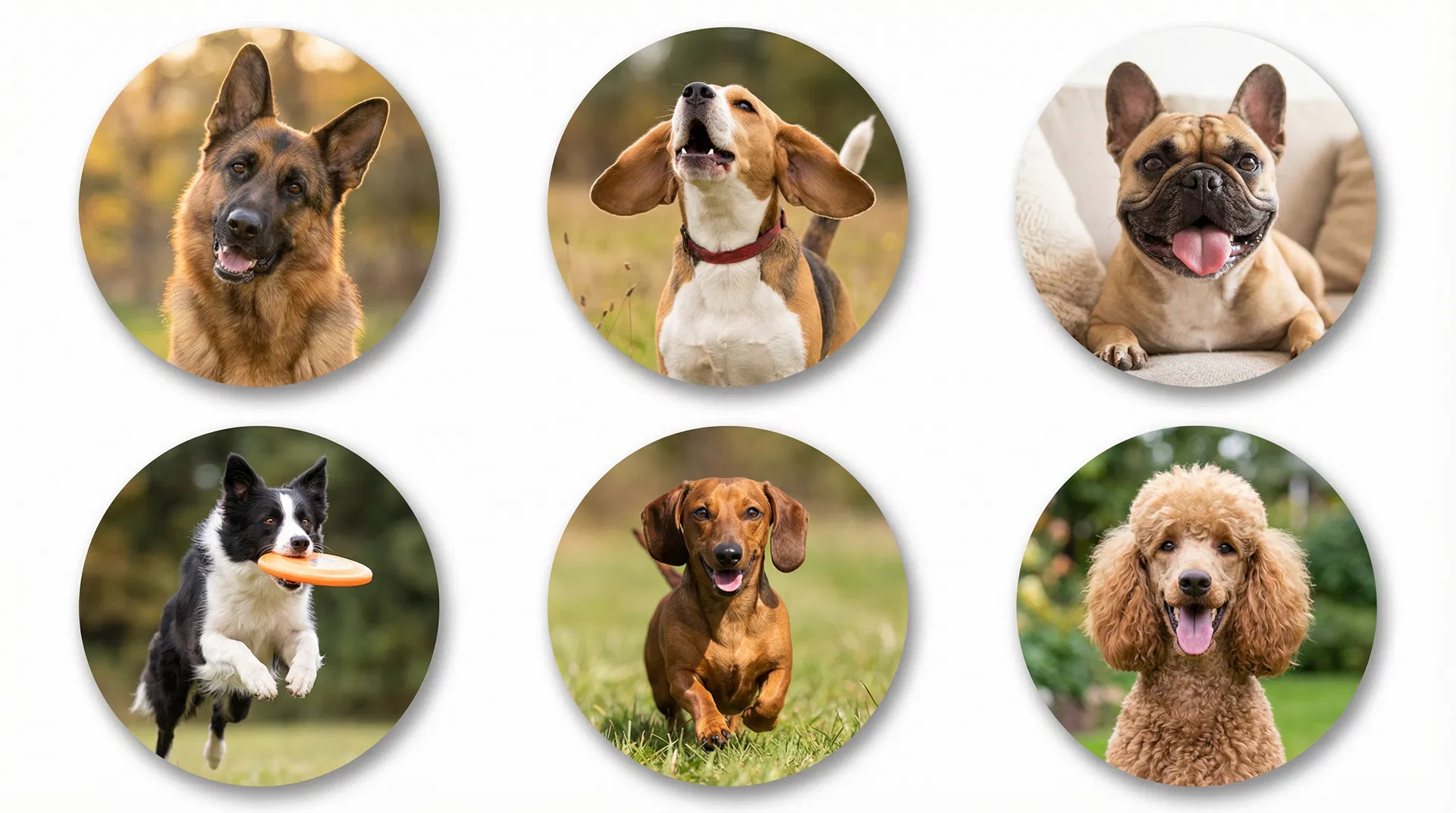Happy healthy dogs of all breeds thriving with Ruff Greens