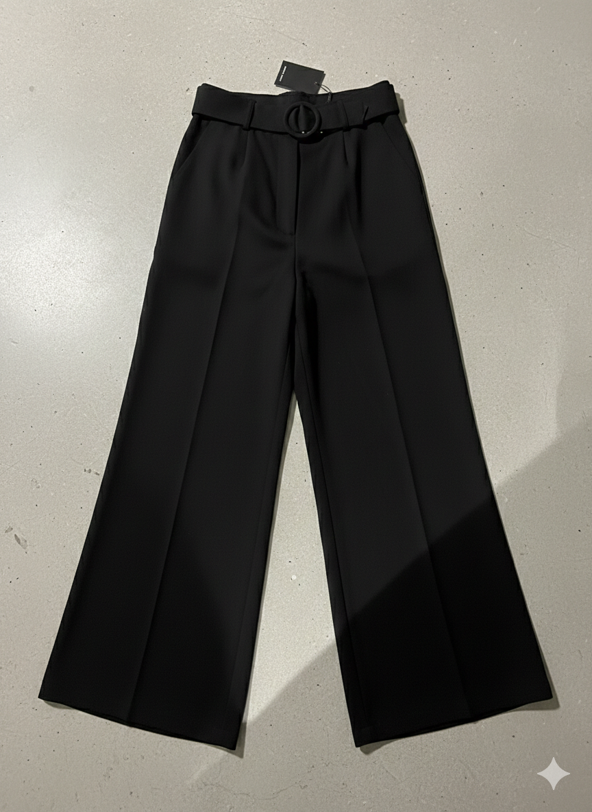 WMN'S PANTS WIDE LEG BLAK