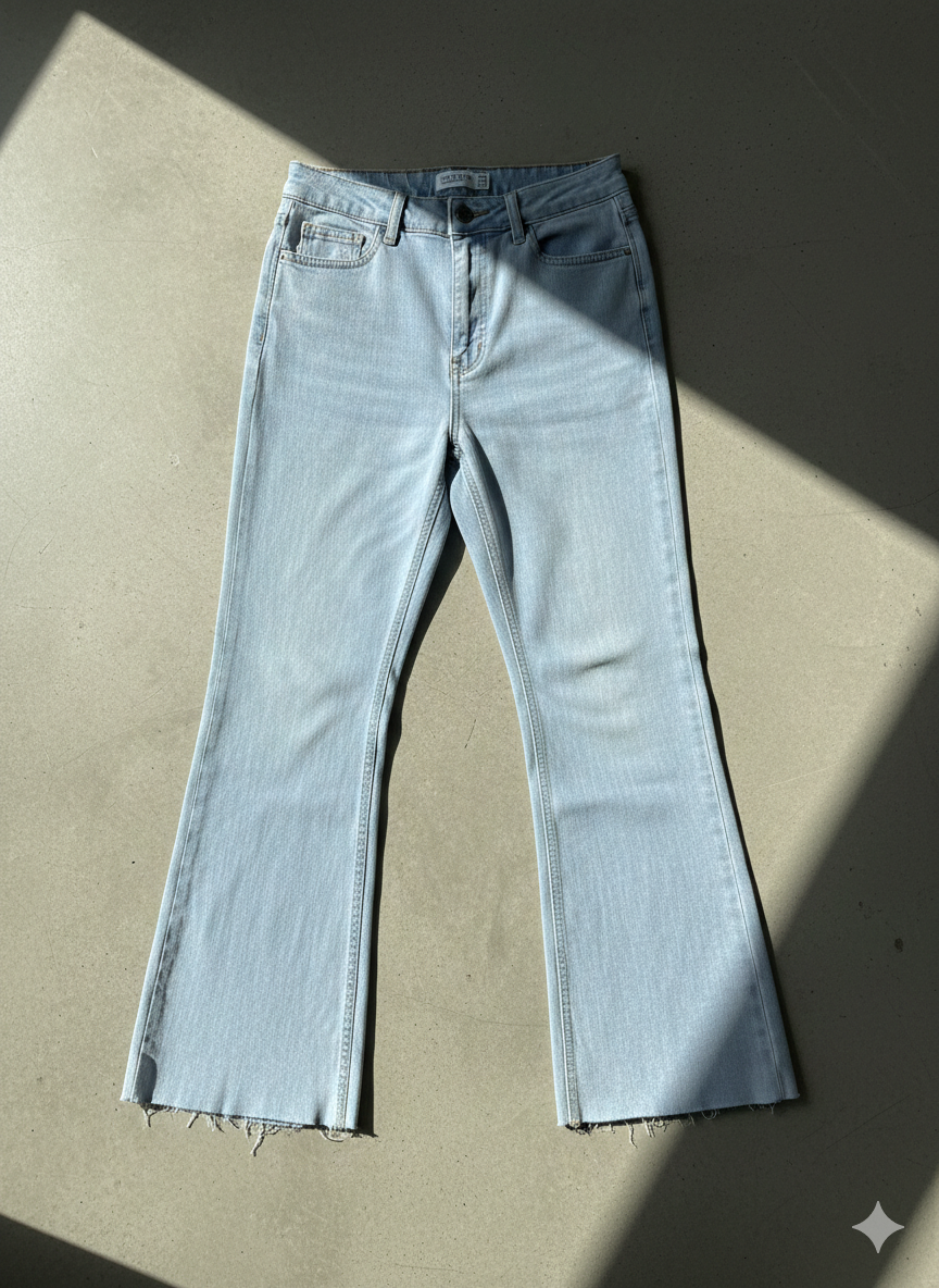 WMN'S BOOTCUT JEANS LIGHT BLUE LY204
