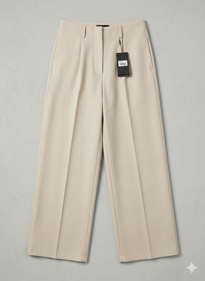 WMN'S PANTS WIDE LEG BEIGE 26021