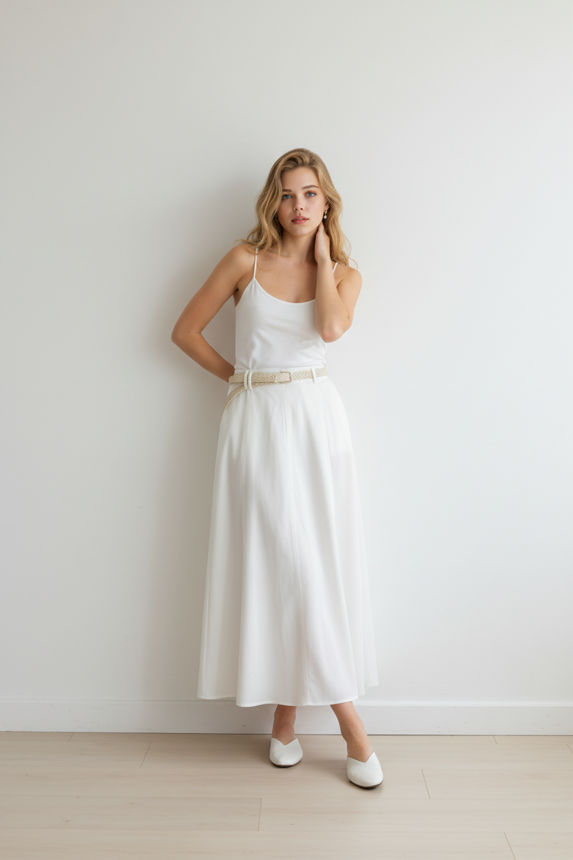 Iine maxi skirt white 26019