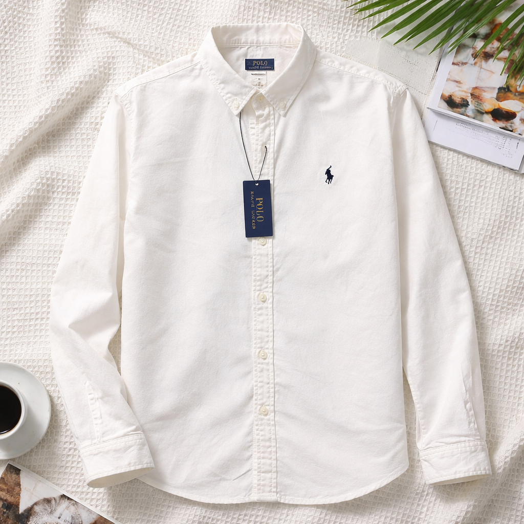 RALPH POLO SHIRT LONG SLEEVE white 20479393/12
