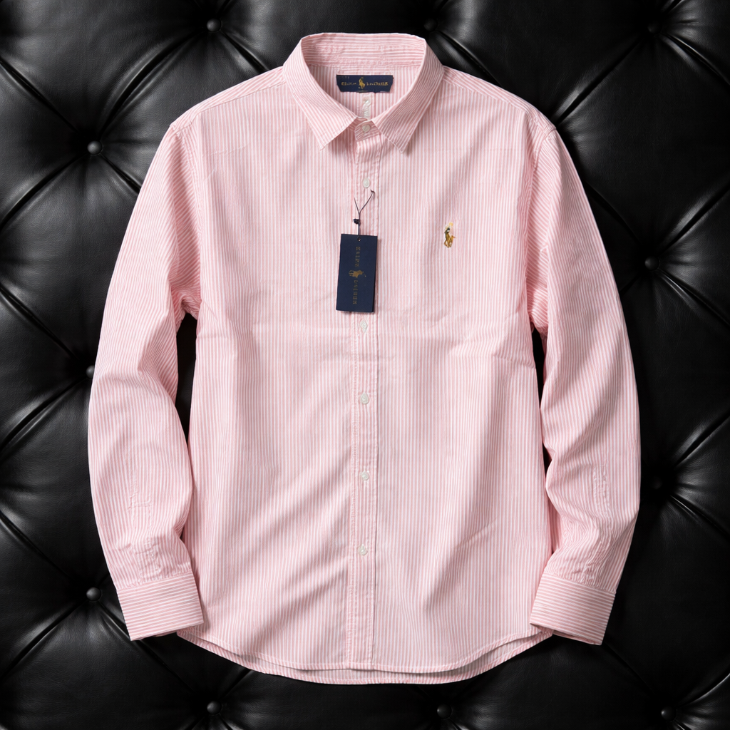 RALPH POLO SHIRT LONG SLEEVE STRIPED Pink 204116/3