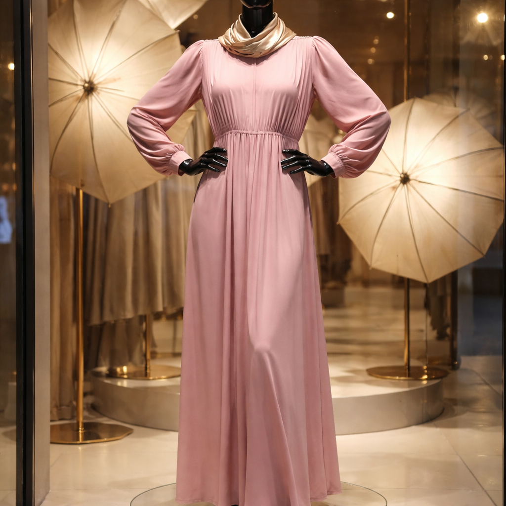 WMN’S LONG DRESS PINK 26157