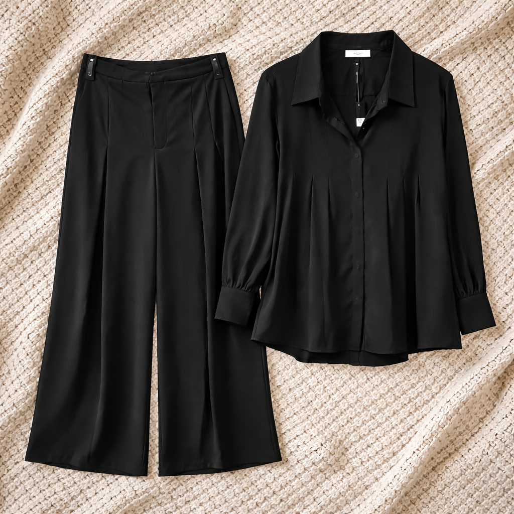 WMN'S STRAIGHT PANTS BIACK 26128