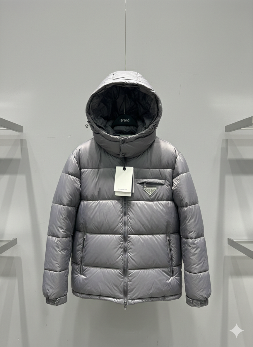 PRADA PUFFER JACKET – GREY 1