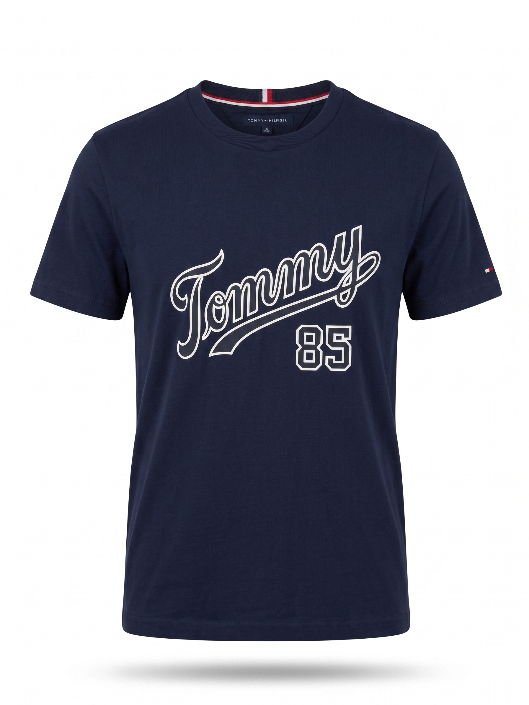 Tommy Hilfiger Script Logo T-Shirt – Navy Blue