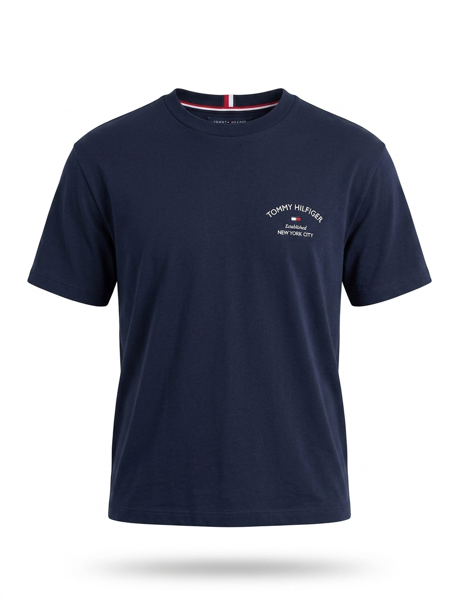 Tommy Hilfiger Minimal Logo T-Shirt – Navy Blue