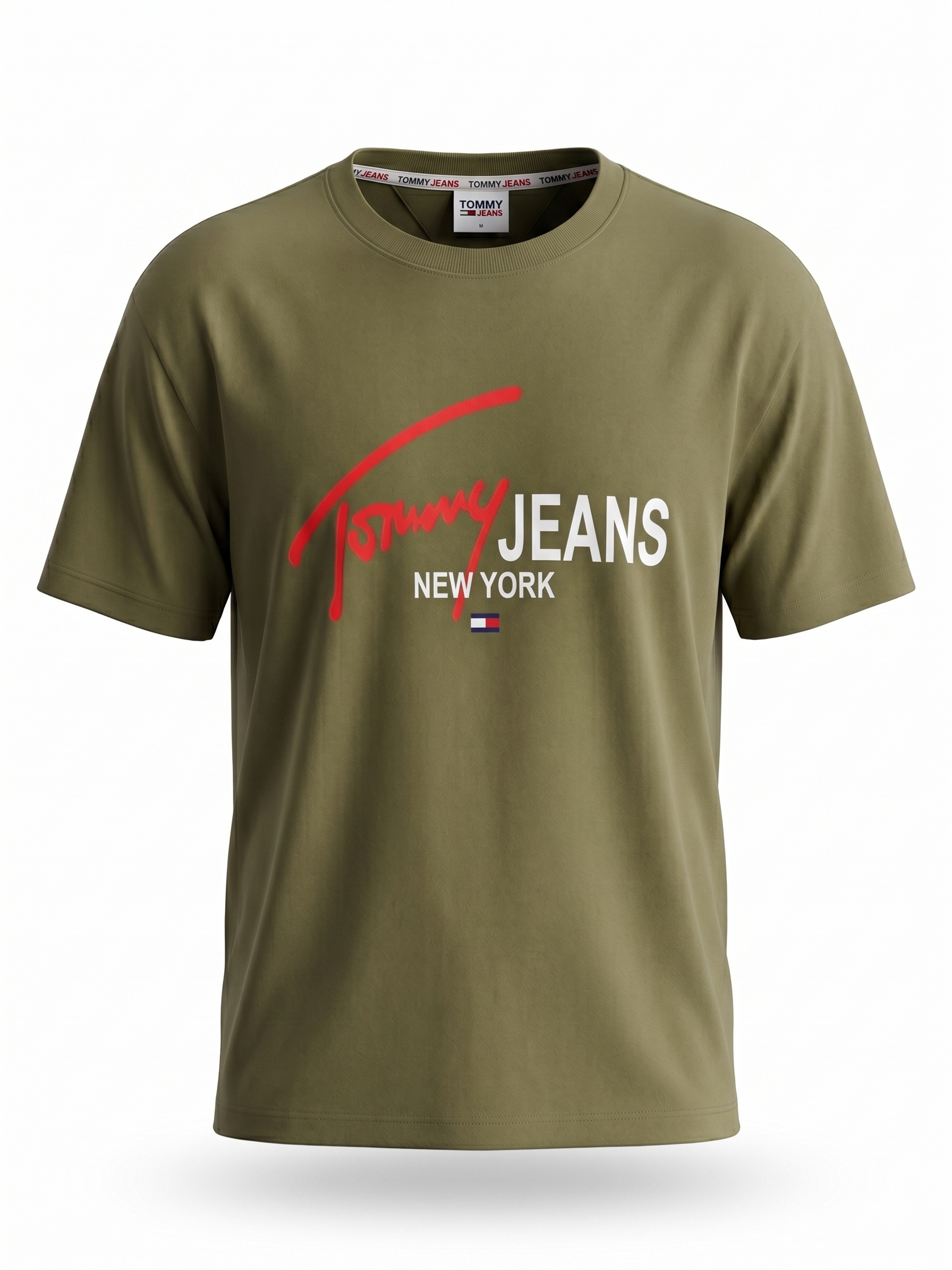 Tommy Jeans Graphic Logo T-Shirt – Olive Green