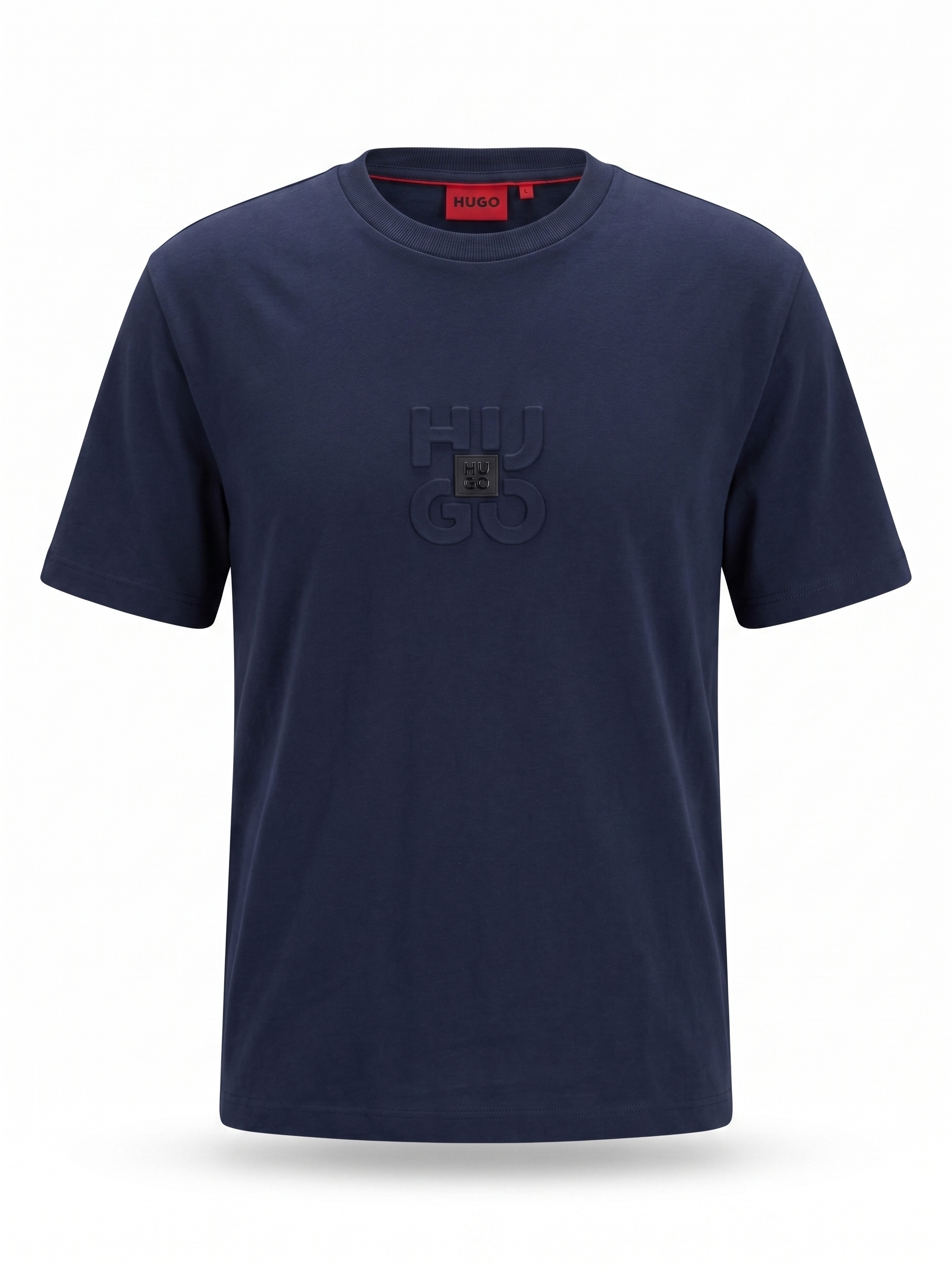 HUGO Embossed Logo T-Shirt – Navy Blue