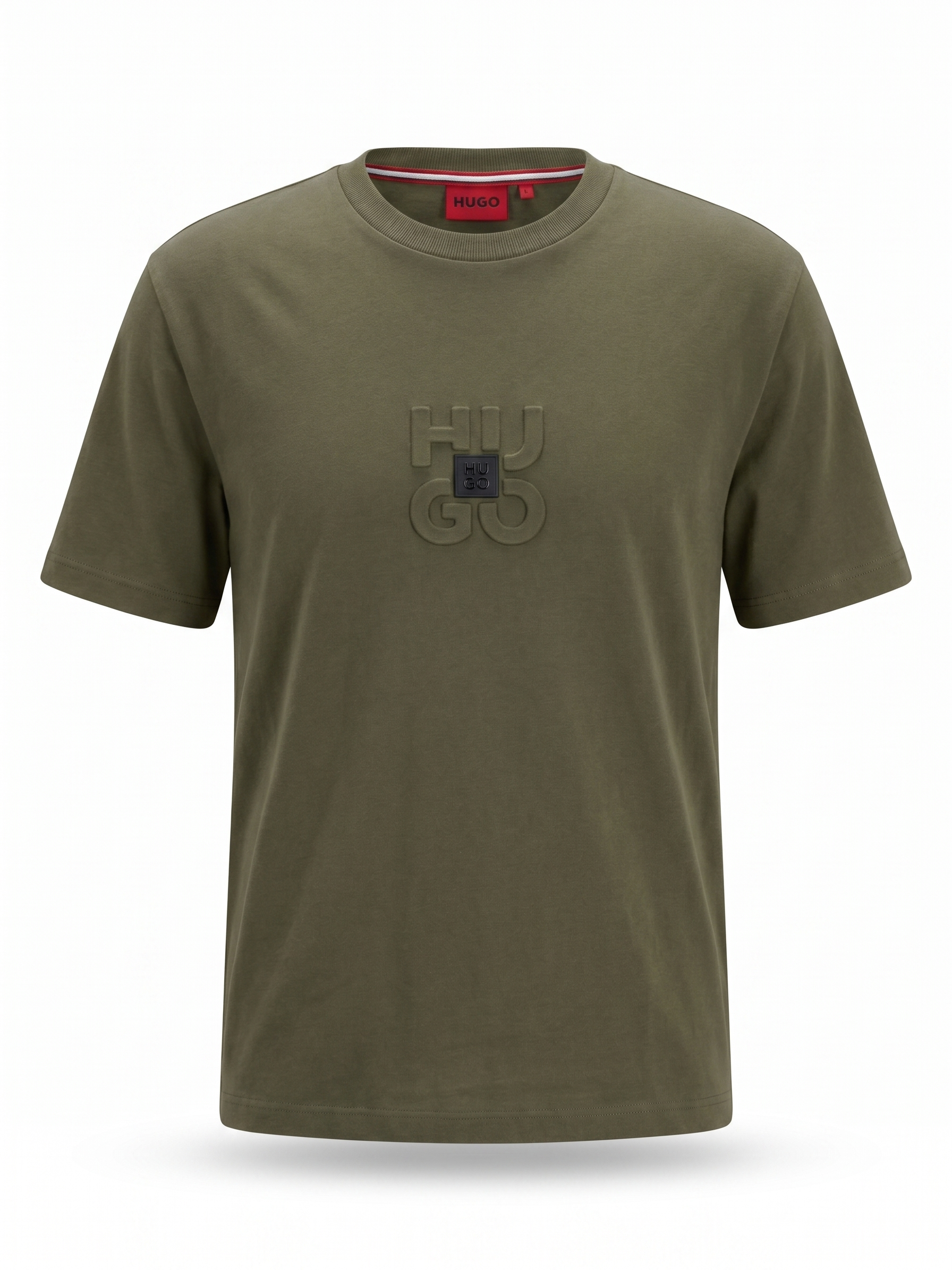 HUGO Embossed Logo T-Shirt – Olive Green