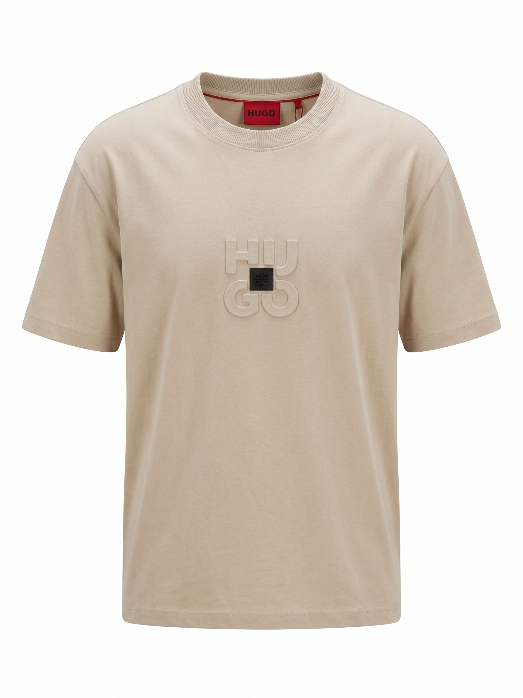 HUGO Embossed Logo T-Shirt – Beige