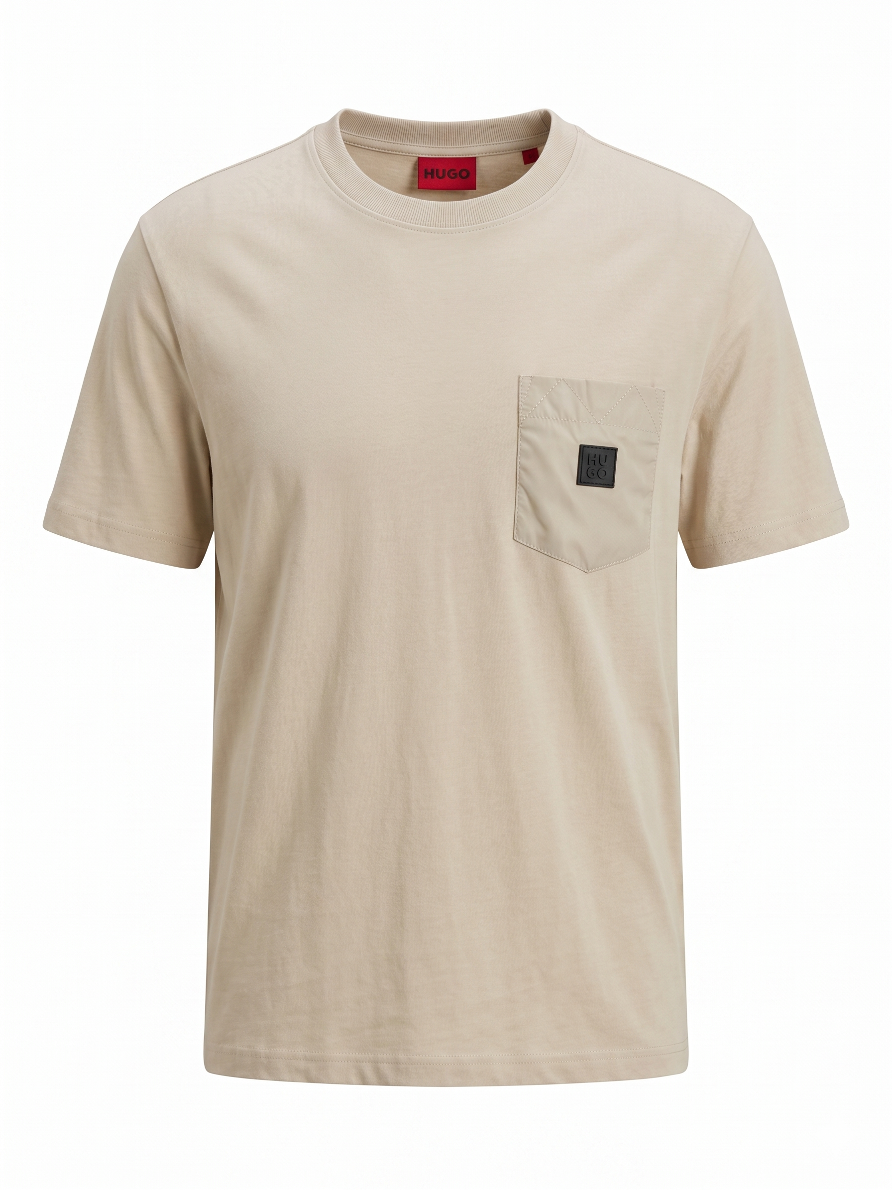 Minimal Beige Pocket T-Shirt