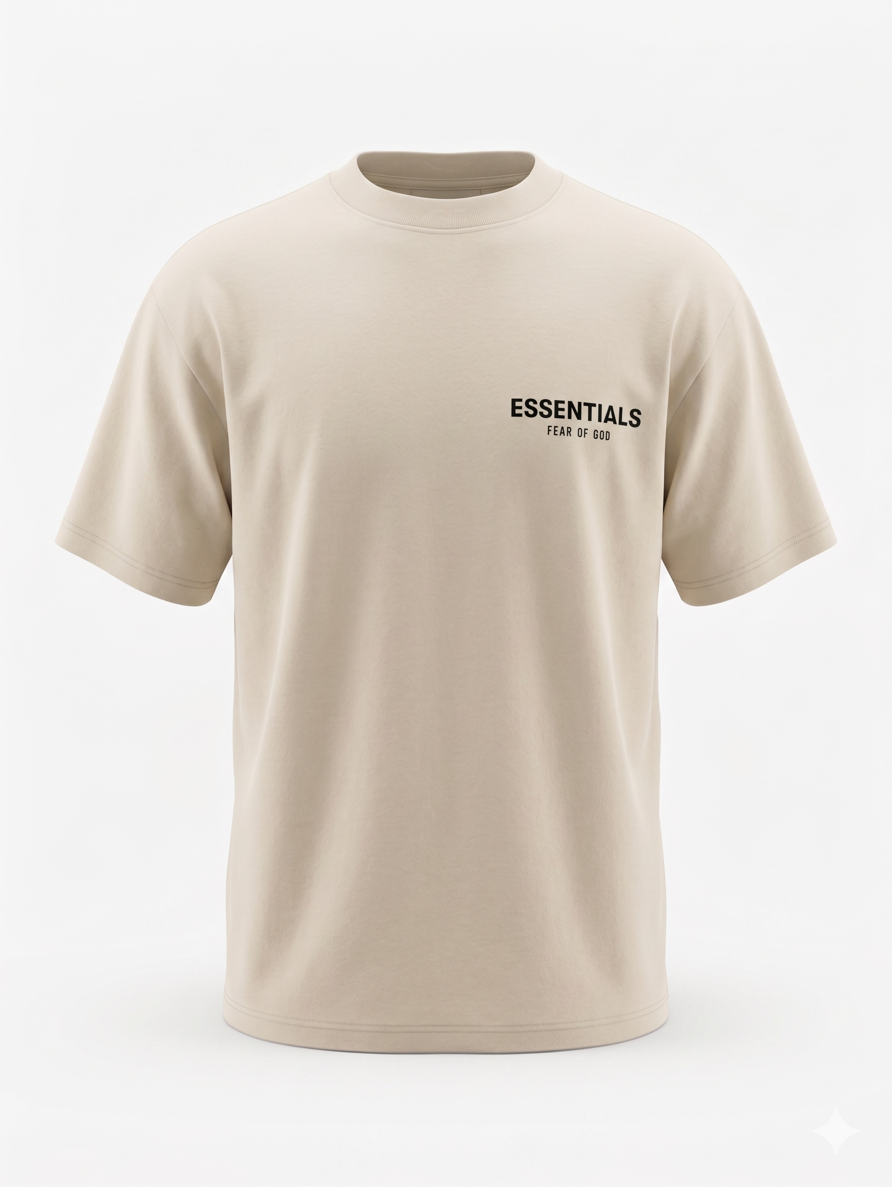 ESSENTIALS Logo T-Shirt – Beige