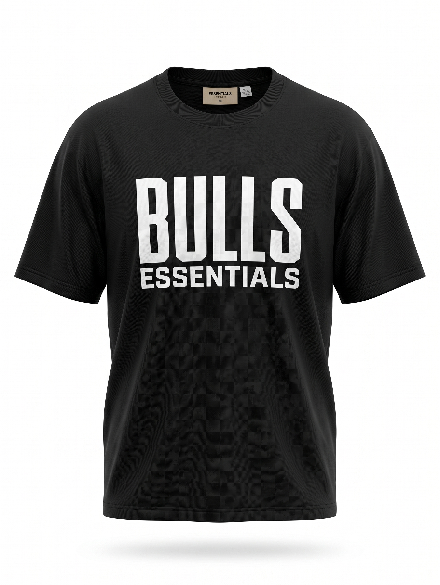 ESSENTIALS “BULLS” Graphic T-Shirt – Black