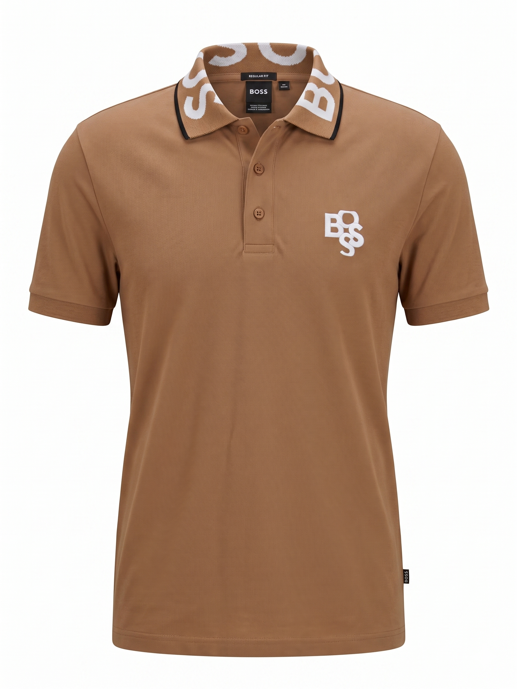 BOSS Logo Polo Shirt – Camel Brown