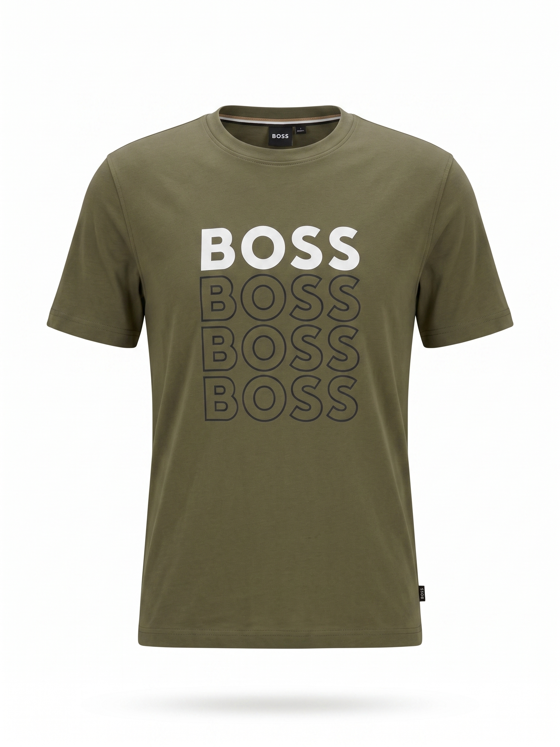 Hugo Boss BOSS Stacked Logo T-Shirt – Olive Green
