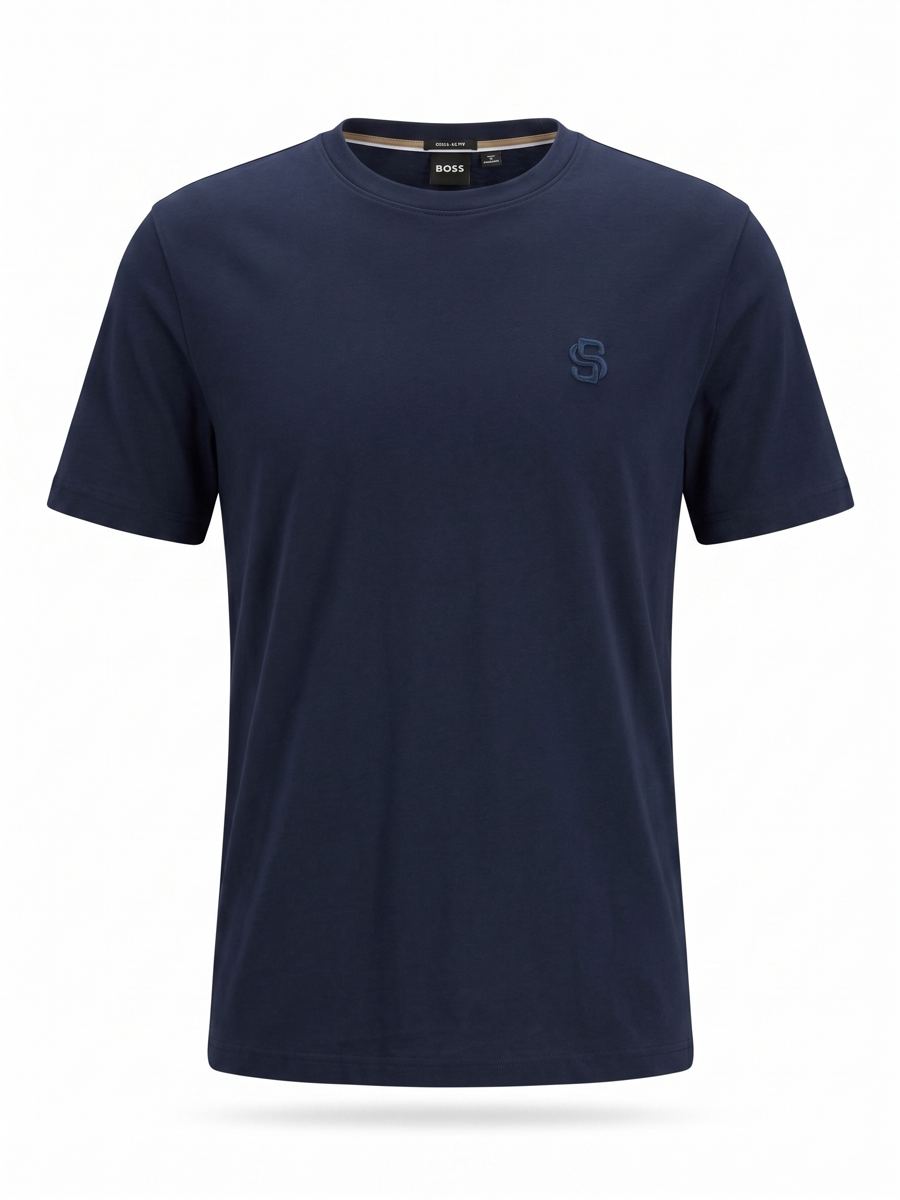 BOSS Embroidered Logo T-Shirt – Navy