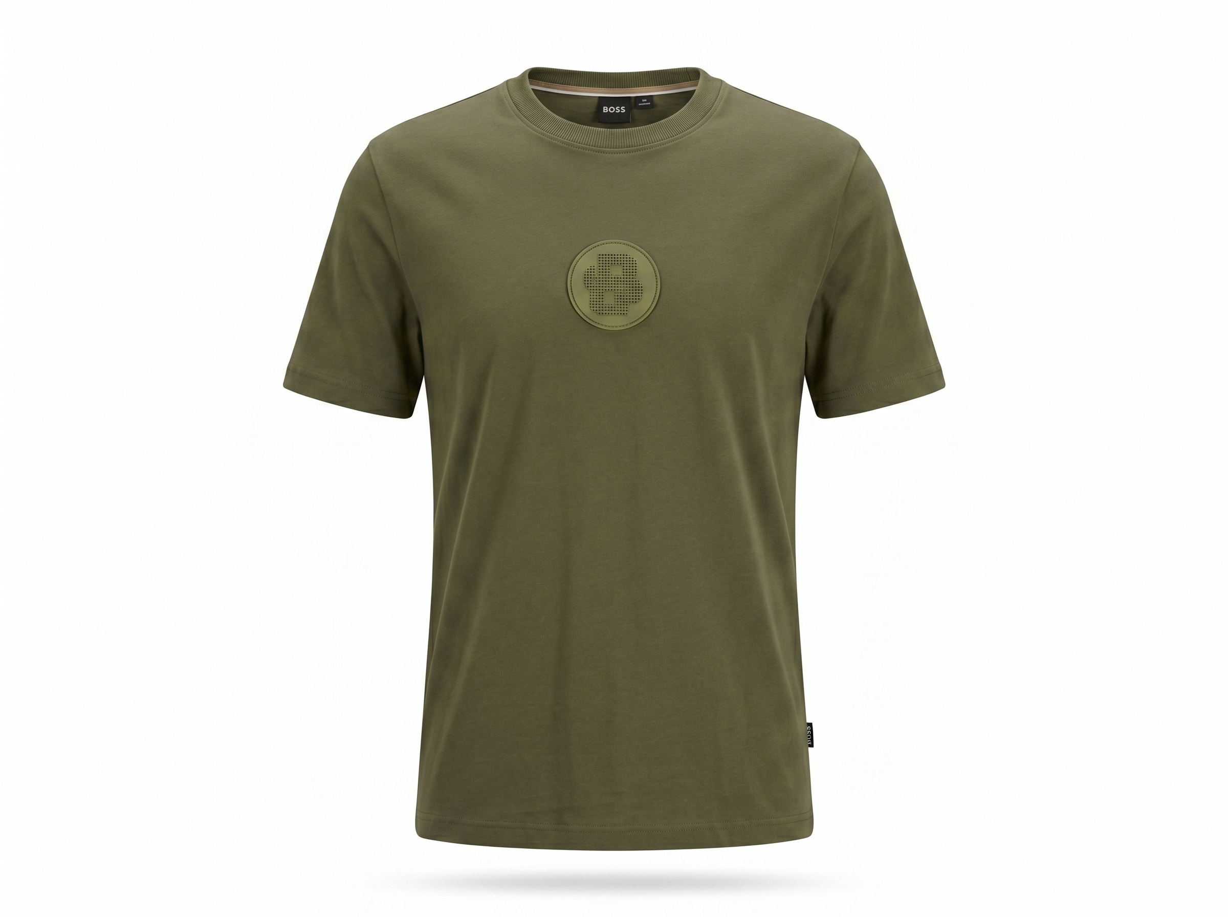 BOSS Logo Patch T-Shirt – Olive Green