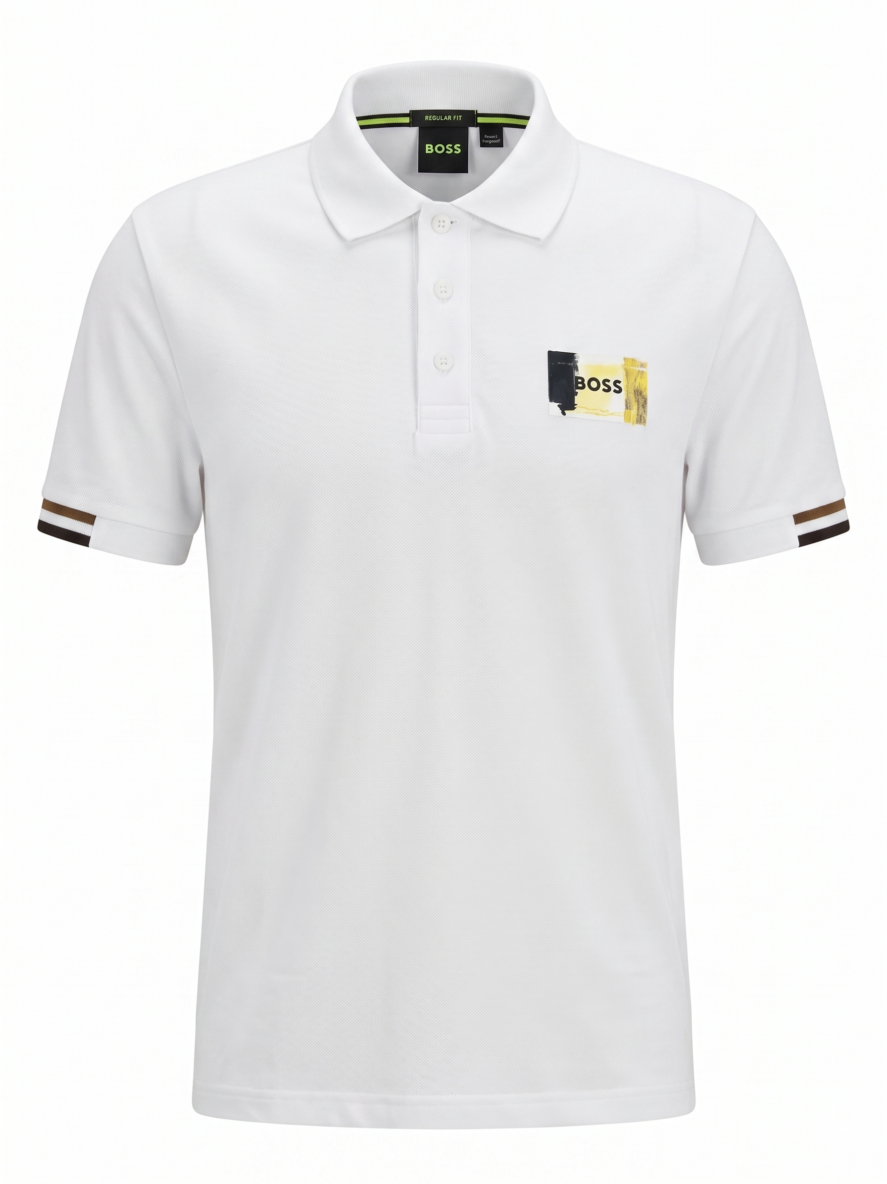 BOSS Graphic Detail Polo Shirt – White