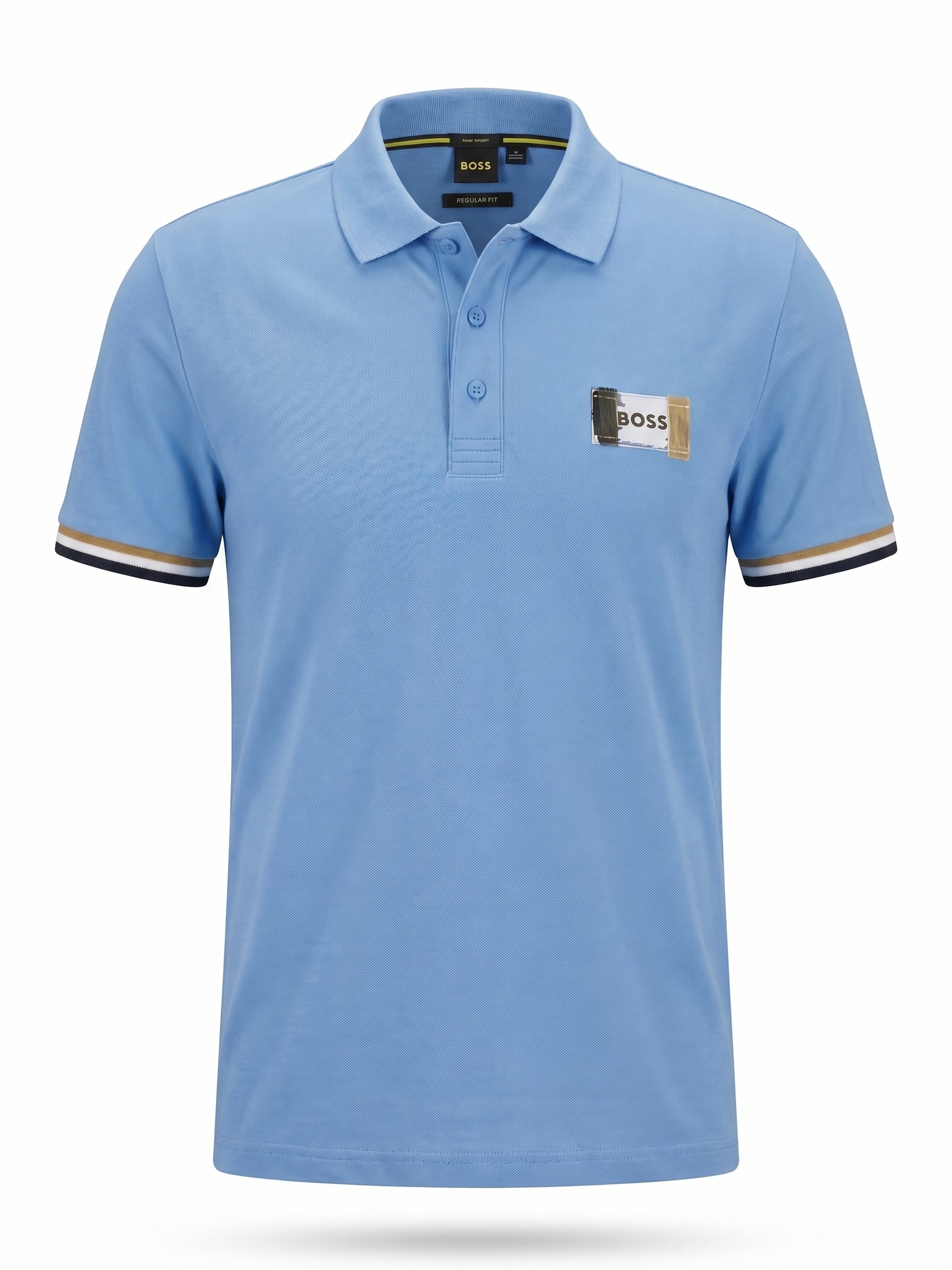 BOSS Graphic Detail Polo Shirt – Sky Blue