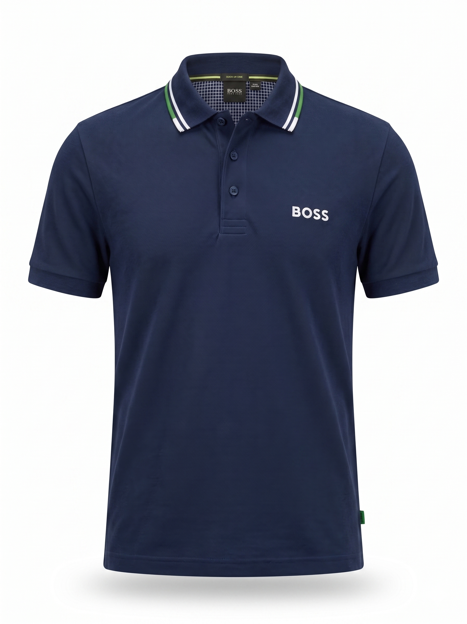 BOSS Contrast Collar Polo Shirt – Navy